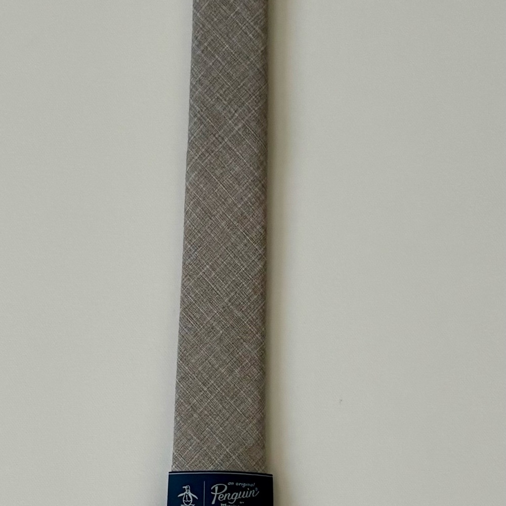 Original Penguin Men's Tie in Subtle Taupe - Picture 3 of 7